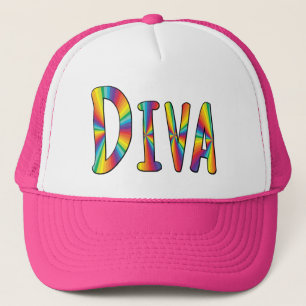 DIVA Gay Pride Fabulous Chic LGBT LGBTQ Pride Trucker Hat