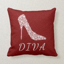 Diva Glam Glitter Diamond High Heel Shoes Red