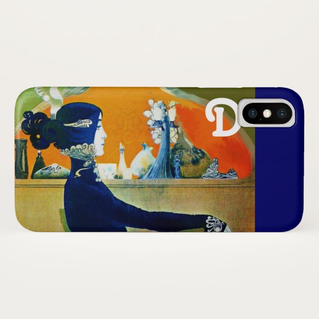 DIVA IN BLUE ,BEAUTY FASHION MONOGRAM Case-Mate iPhone CASE (Back (Horizontal))