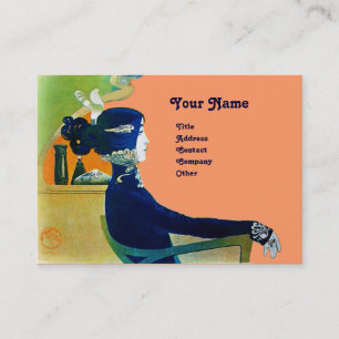 DIVA IN BLUE MONOGRAM Beauty Salon ,Makeup Artist Business Card