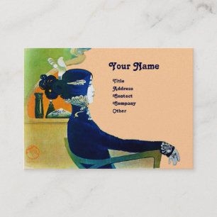 DIVA IN BLUE MONOGRAM Beauty Salon ,Makeup Artist Business Card