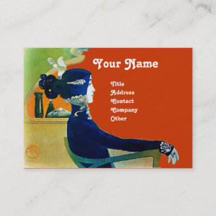 DIVA IN BLUE MONOGRAM Beauty Salon ,Makeup Artist Business Card