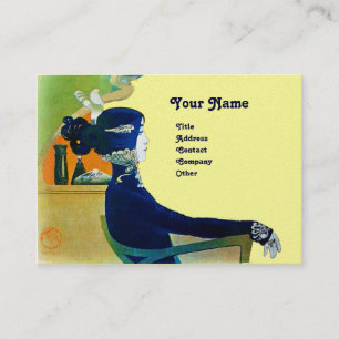 DIVA IN BLUE MONOGRAM Beauty Salon ,Makeup Artist Business Card