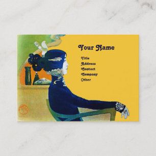 DIVA IN BLUE MONOGRAM Beauty Salon ,Makeup Artist Business Card