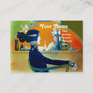 DIVA IN BLUE MONOGRAM Beauty Salon ,Makeup Artist Business Card