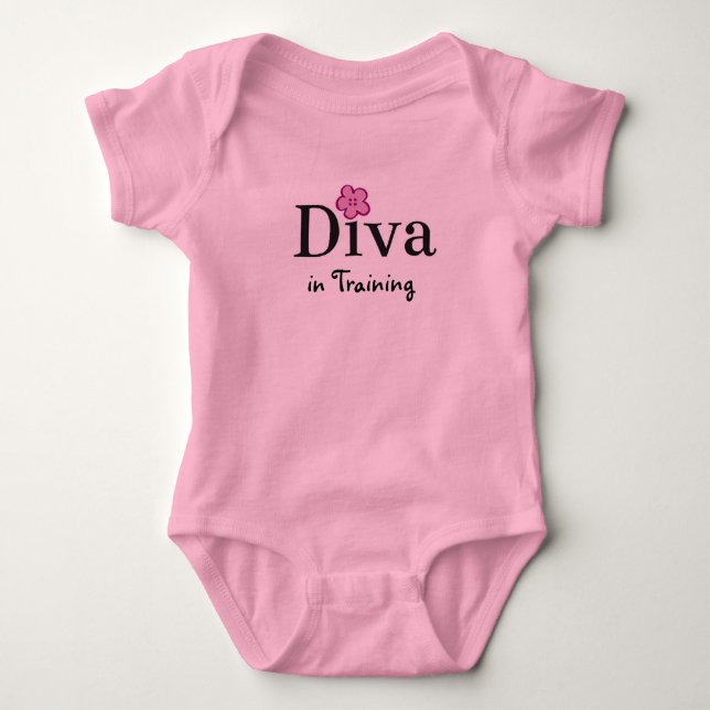 Diva in training baby bodysuit (Front)