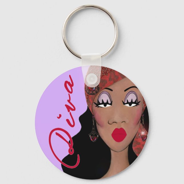 "DIVA is a four letter word..."  Keychain (Front)