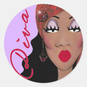 "DIVA is a four letter word..." Stickers