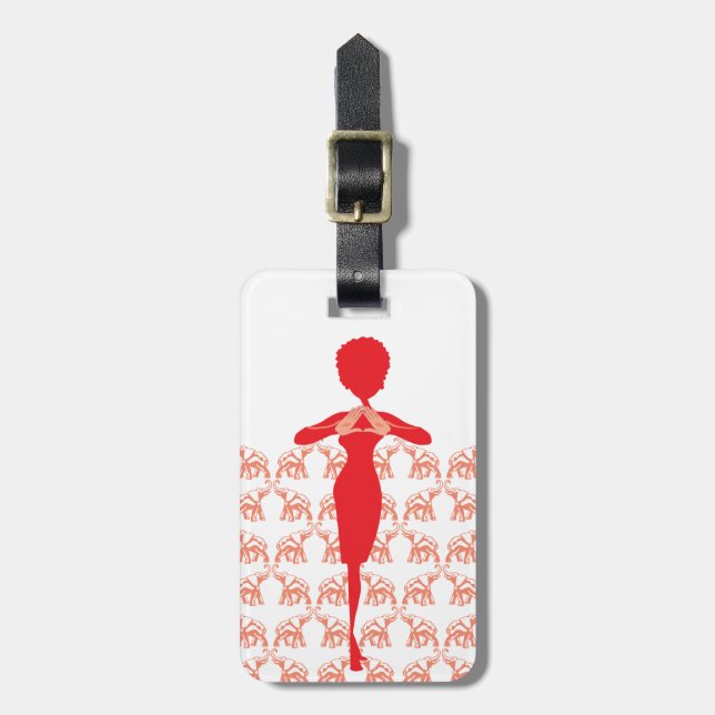 Diva Love Travel Bag Tag Template (Front Vertical)