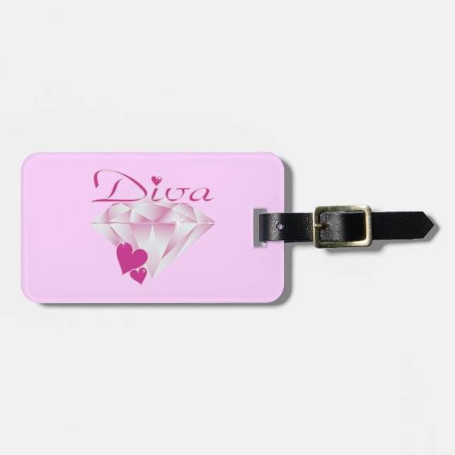 Diva Luggage Tag (Front Horizontal)