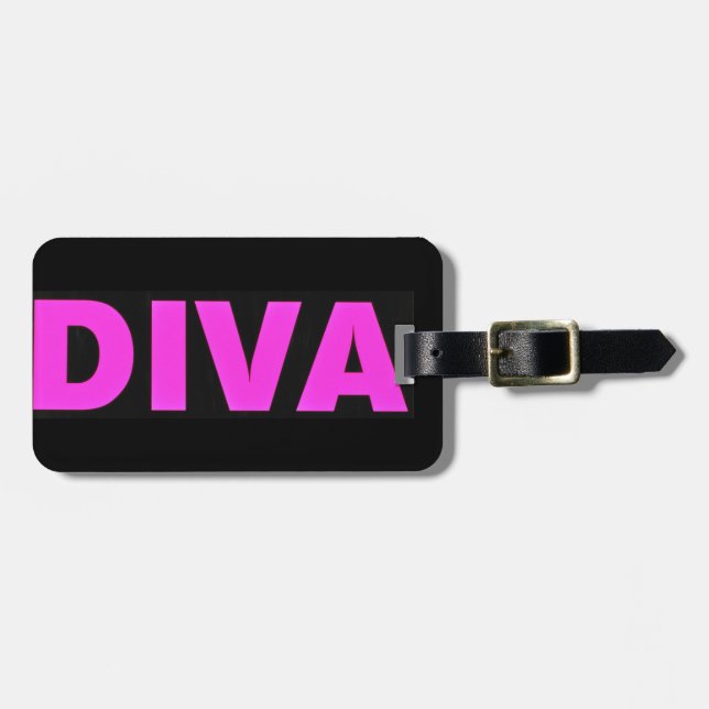 Diva Luggage Tag (Front Horizontal)