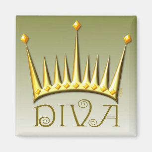 Diva magnet in gold