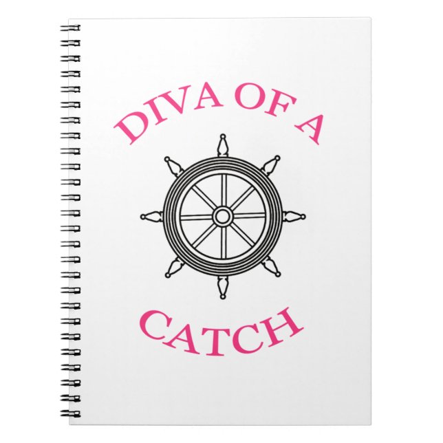 DIVA OF A CATCH Nautical Spiral Notebooks (Front)