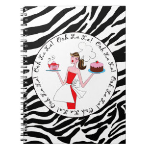 Diva of a Cook - "Ooh La La!" - Spiral Notebook