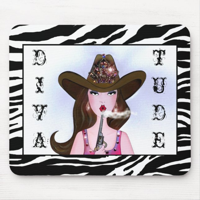 "Diva of a Cowgirl" Mousepad (Front)