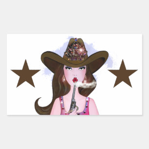 "DIVA of a Cowgirl" Rectangular Sticker