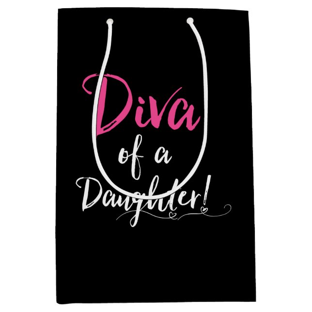 "DIVA of a Daughter" Medium Gift Bag (Front)
