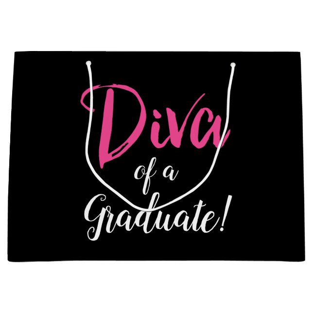 "DIVA of a Graduate!” Large Gift Bag (Front)