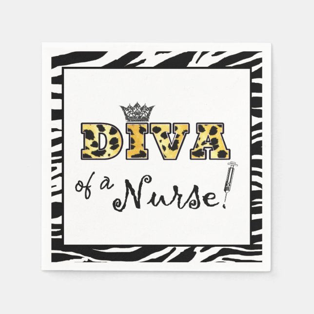 "DIVA of a Nurse!" Napkin (Front)