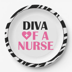 "DIVA OF A NURSE" PAPER PLATE