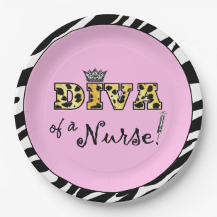 "DIVA of a Nurse!" Paper Plate