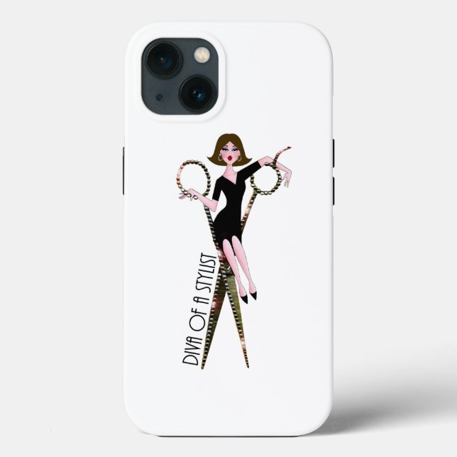 Diva Of A Stylist (Dark Hair)  Case-Mate iPhone Case (Back)