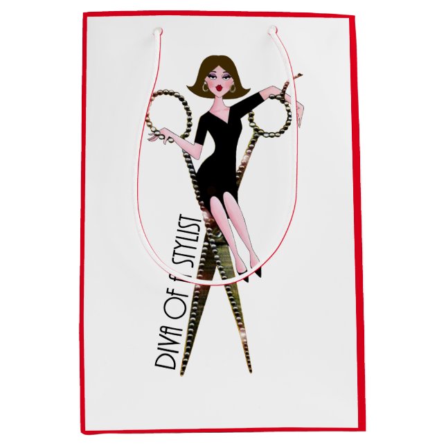 “Diva of a Stylist” Medium Gift Bag (Front)