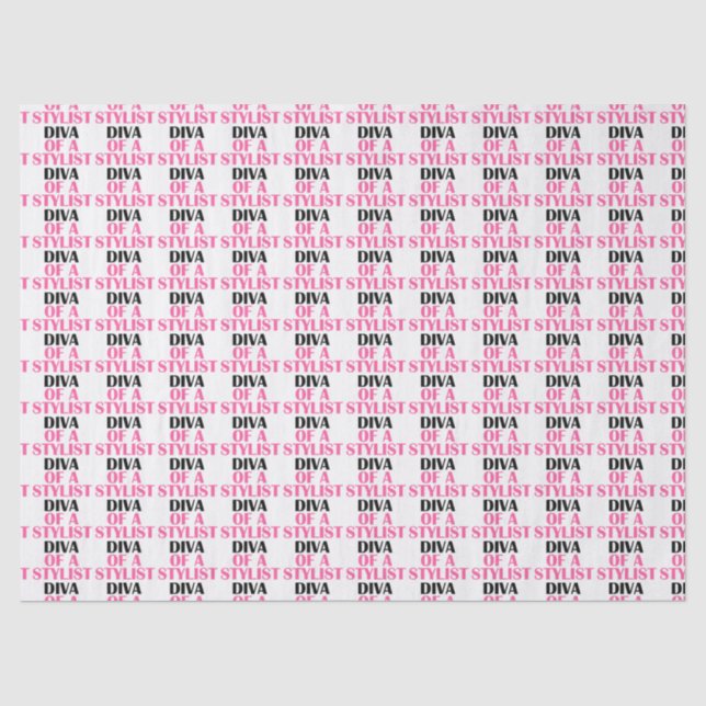 "DIVA OF A STYLIST" TISSUE PAPER (Front)