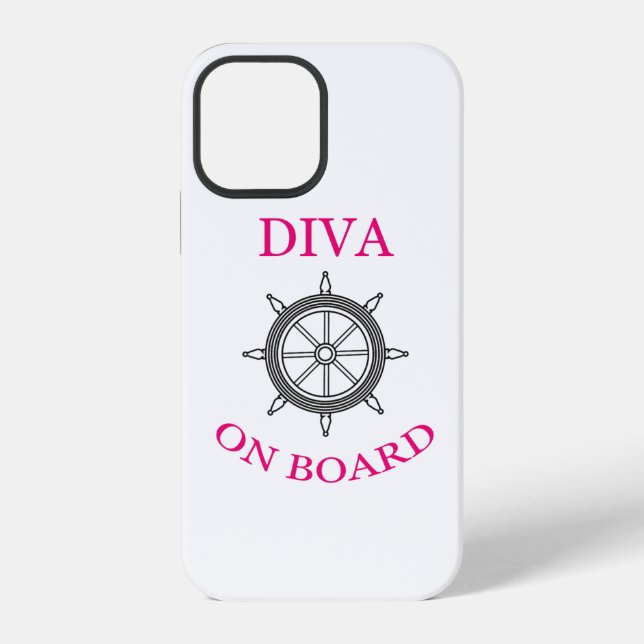 "Diva on Board"  iPhone Case (Back)