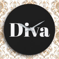 Diva Opera Singer Glam Music Themed Black White