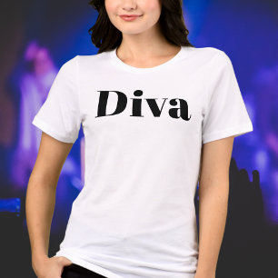 Diva Opera Singer Musician Minimalist Music Themed Tri-Blend Shirt