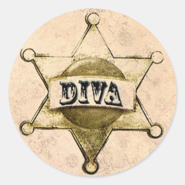 DIVA Sheriff Badge Stickers (Front)