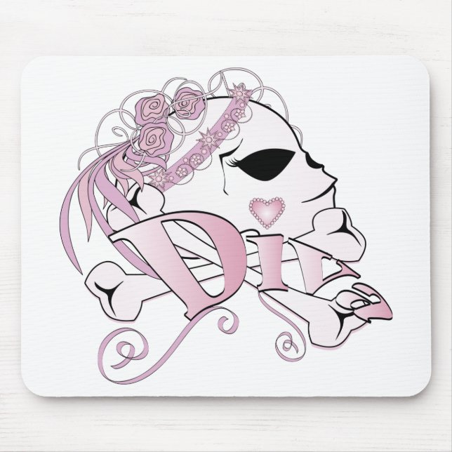 Diva Skull Mouse Pad (Front)