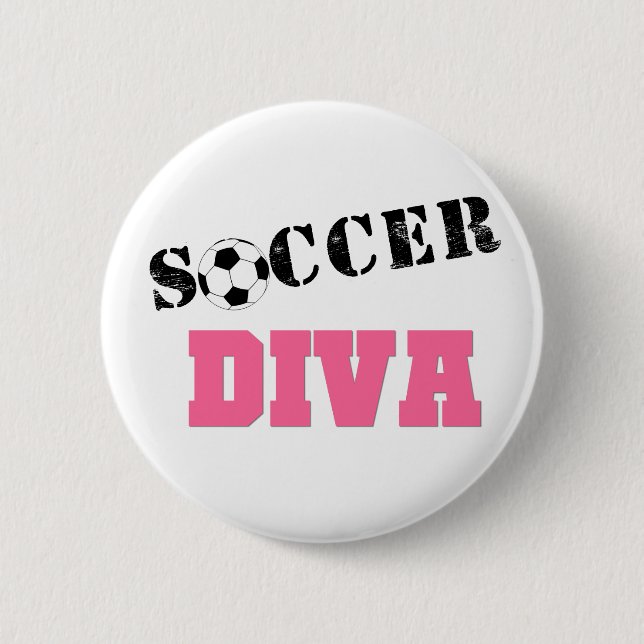 Diva Soccer 6 Cm Round Badge (Front)