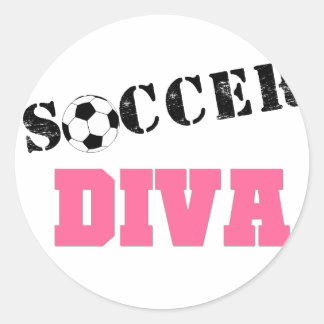 Diva Soccer Classic Round Sticker