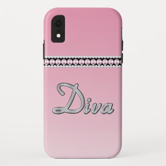 Diva Sparkle Case-Mate iPhone Case (Back)