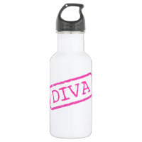 “Diva Stamped and Approved” Water Bottle