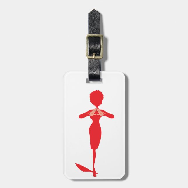 Diva Strong Travel Bag Tag Template (Front Vertical)