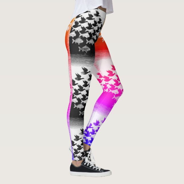 Diva Style  colourful and black and white leggings (Right)