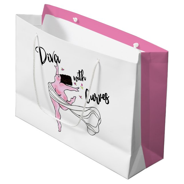 "Diva With Curves" Gift Bag (Front Angled)