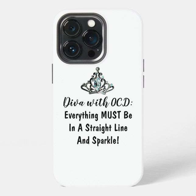 "DIVA with OCD" iPhone Case (Back)