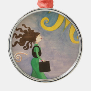 Diva Working Woman Metal Tree Decoration
