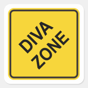 Diva Zone Square Sticker