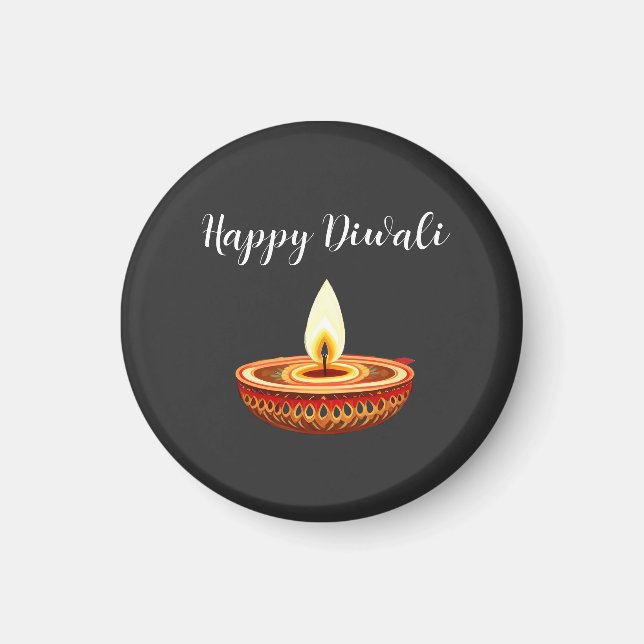 Divali candle magnet (Front)
