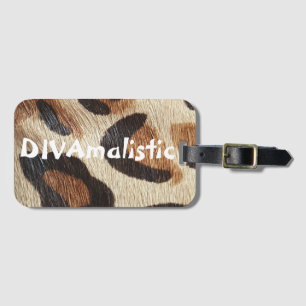 DIVAmalistic Leopard Print Luggage Tag
