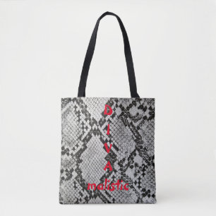 DIVAmalistic Snakeskin Print Tote Bag