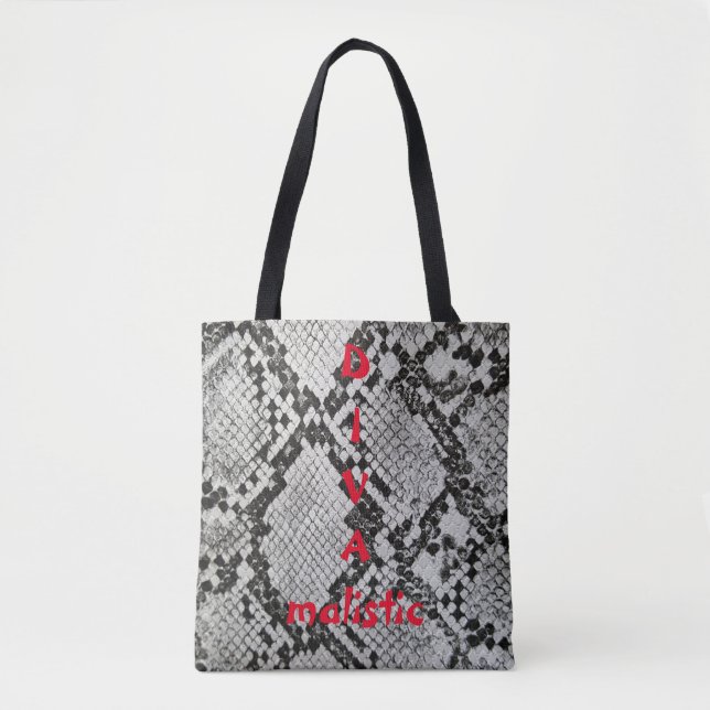 DIVAmalistic Snakeskin Print Tote Bag (Front)