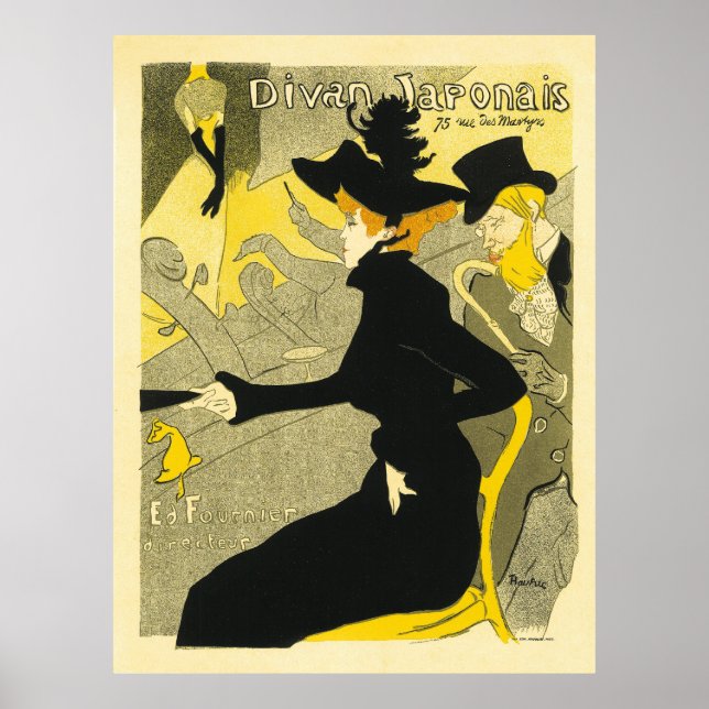 Divan Japonais by Henri de Toulouse-Lautrec Poster (Front)