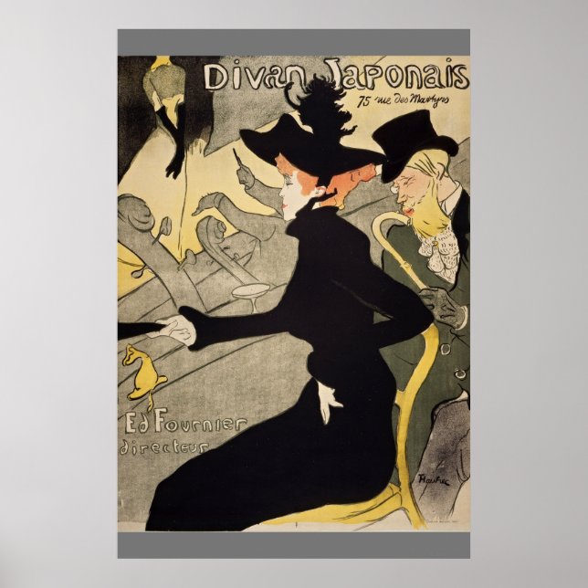 Divan Japonais Toulouse-Lautrec Vintage Art Poster (Front)
