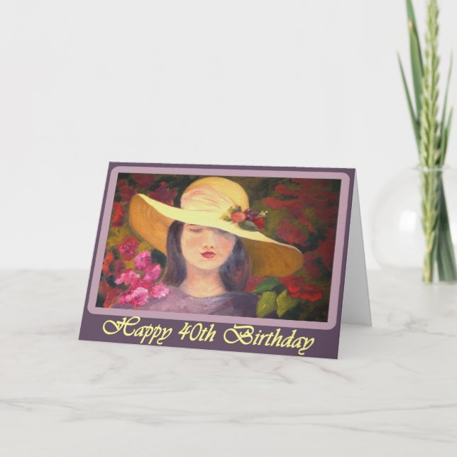 Diva's 40th Birthday Card for Women (Front)